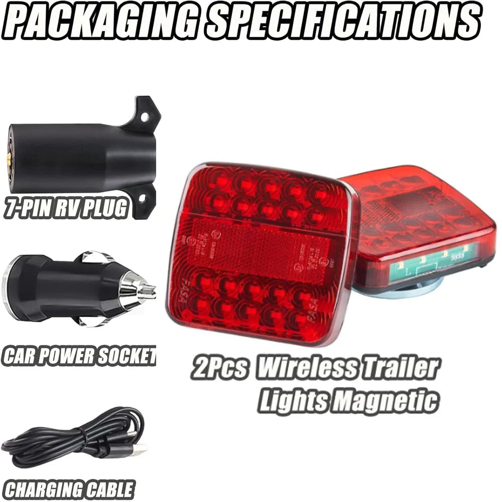 For Boat Portable Wireless Trailer Magnetic IP67 Waterproof