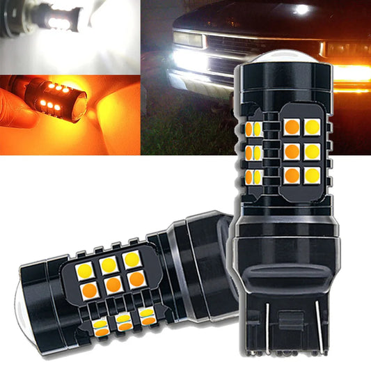 White Amber Dual Color Switchback 7443 7443NA 7444 7444NA
