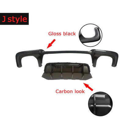 For BMW 5 Series F10 M ABS Rear Bumper Lip Diffuser Spoiler