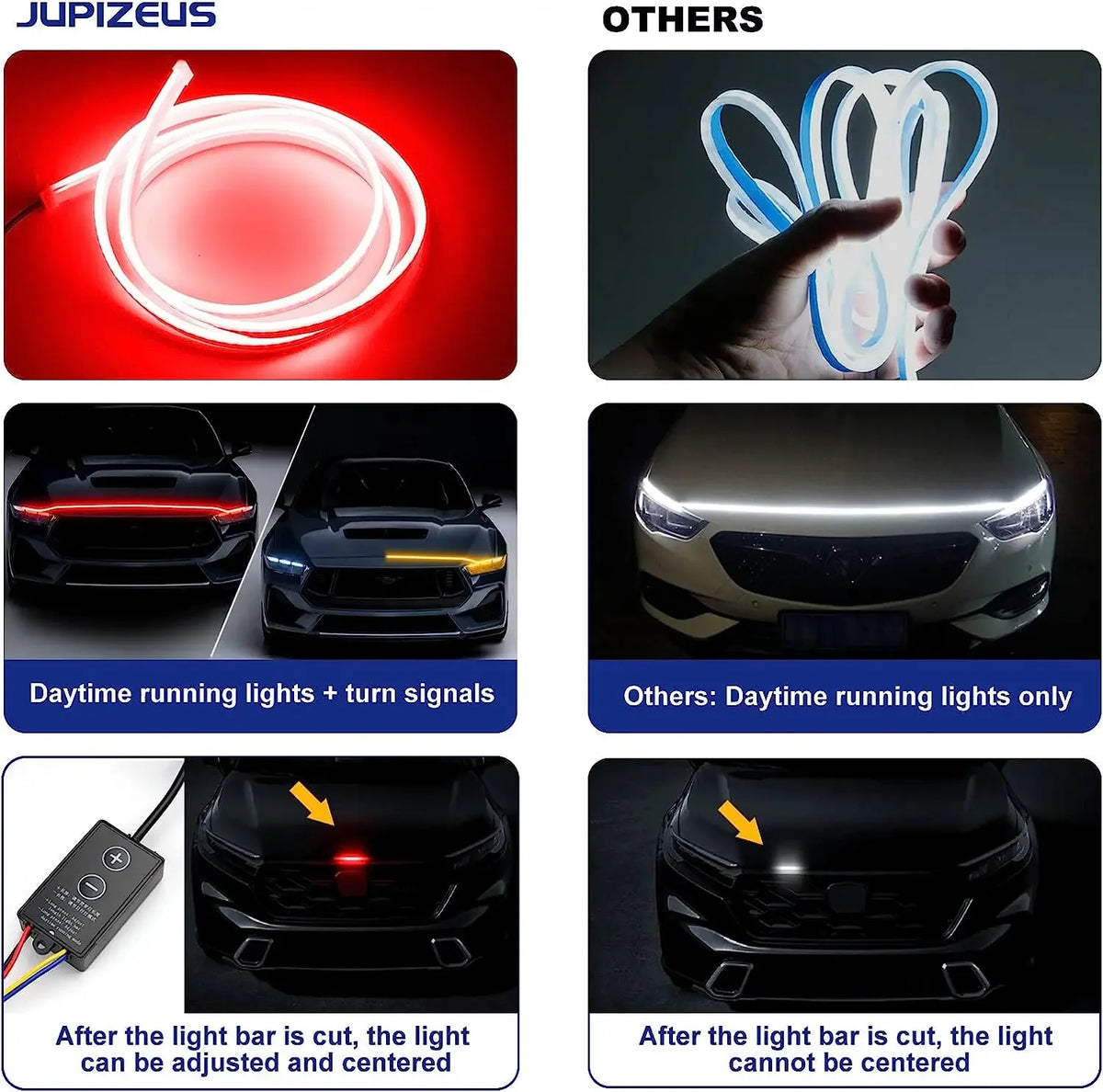 Daytime Running Strip Start Scan Yellow Turn Signal Indicator