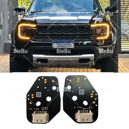 For Ford Ranger T9 2024 2025 Yellow Drl Boards Frame Color