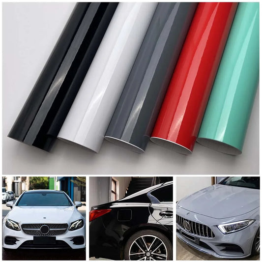 Glossy Vinyl Wrap Film Waterproof Motorcycle Bright Body Sticker