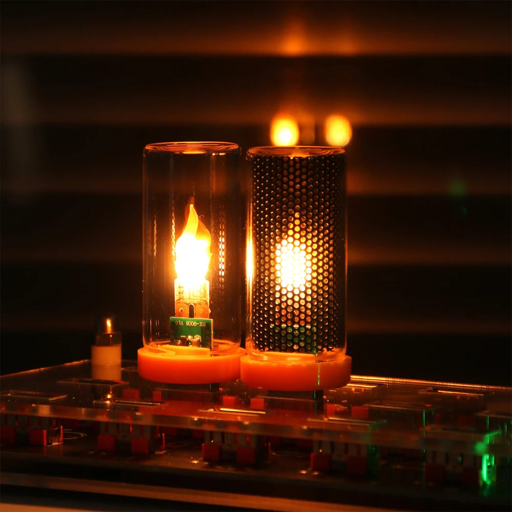 USB Flame Type Night Frosted Clear Glass Bedroom Mood
