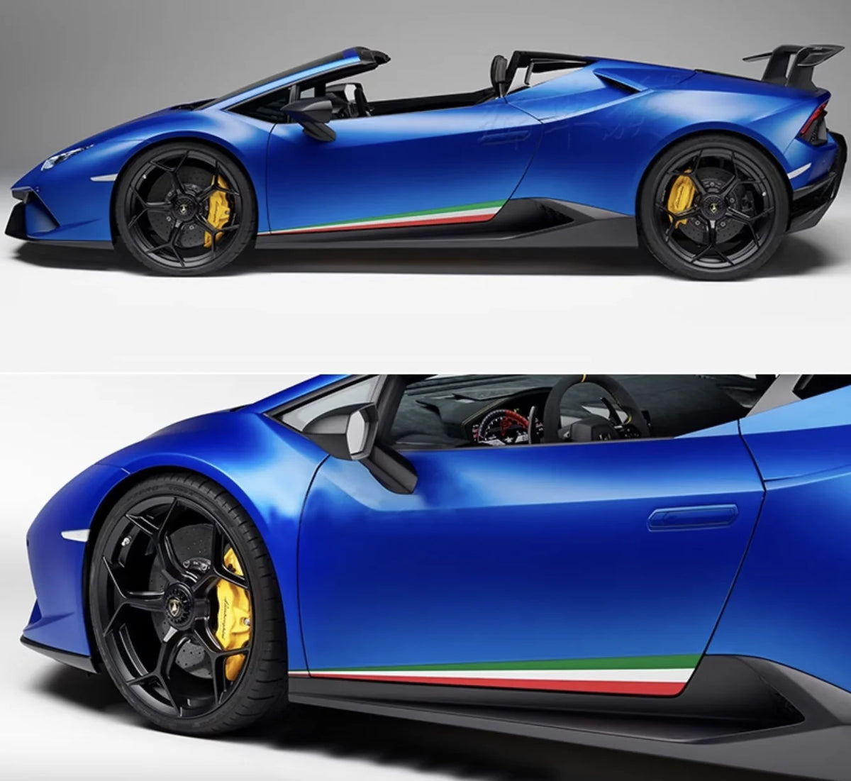 For Lamborghini Huracan Pair Lower Skirt Sticker Racing Side