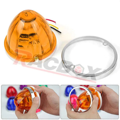 4PCS Big Watermelon Strobe Indicators Turn Signal Marker Truck