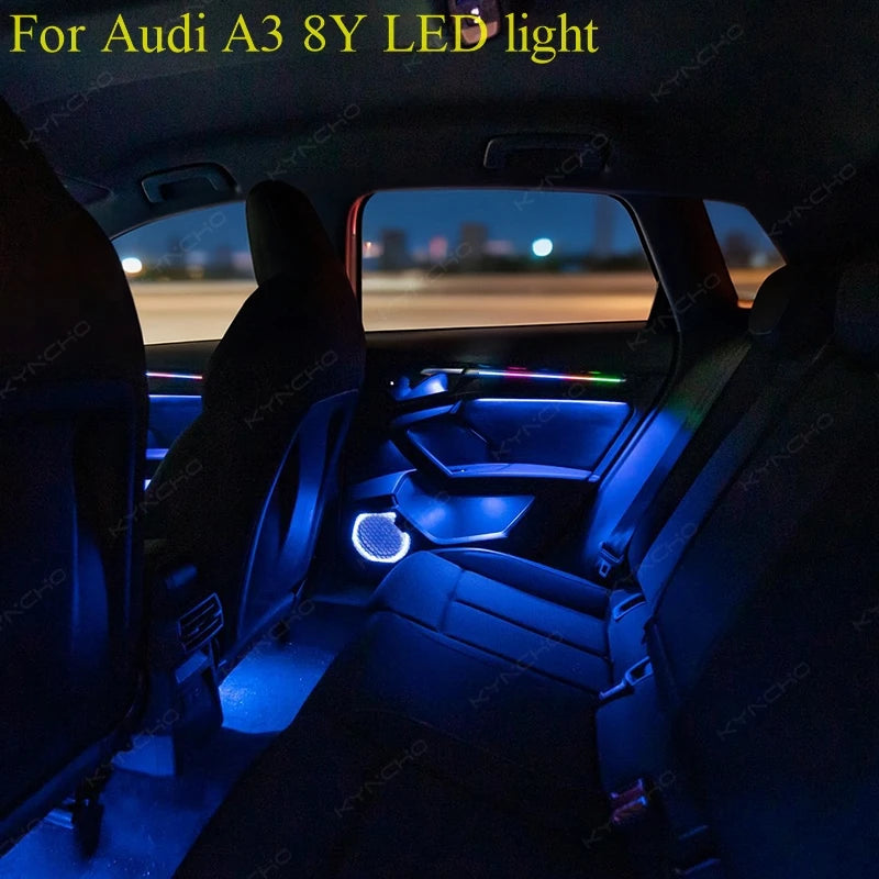 For Audi A3 8Y RGB Bluetooth Colors Ambient Kit APP Control