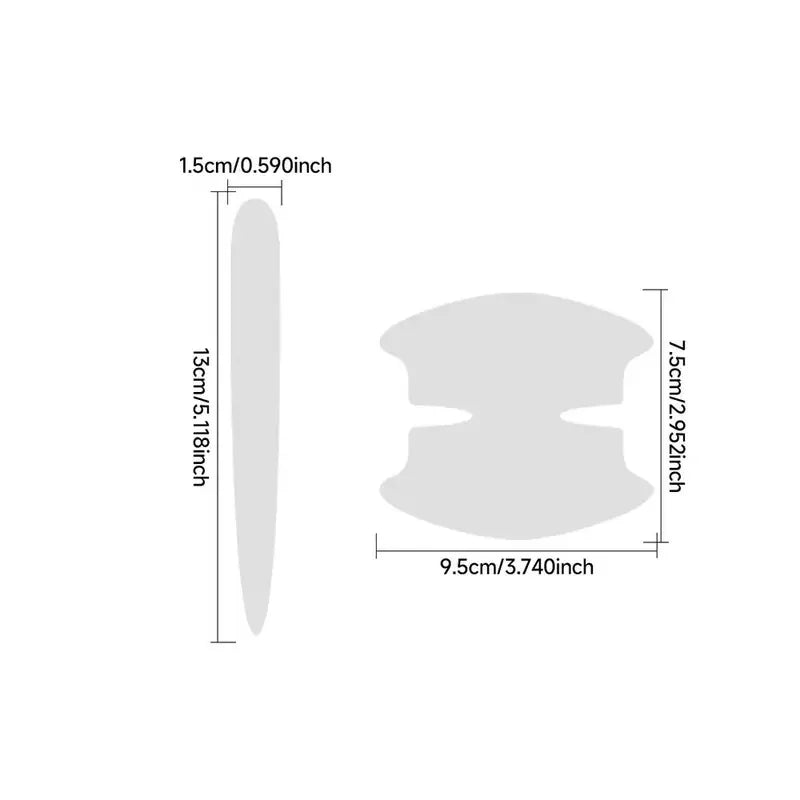 Tpu Material Door Handle Sticker Clear Transparent Protection