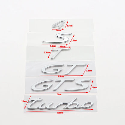 1PC 3D ABS Gts Gt Turbo S T Letter