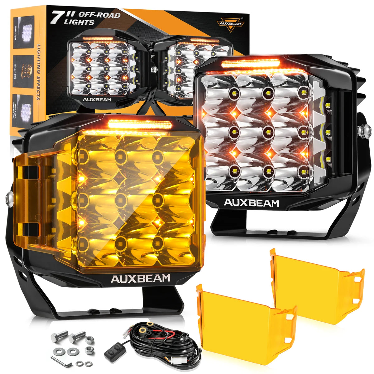 Auxbeam v-max Series Inch Work Driving double-side Shooter Amber