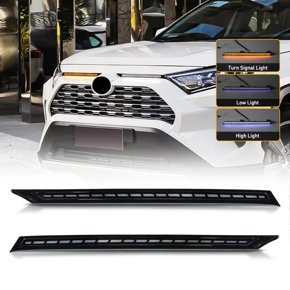 For Toyota RAV4 Daytime Running Engine Hood Vent Cover Drl 2019
