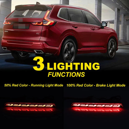 For Honda Crv 2023 2024 LED Rear Bumper Reflectors Dynamic Turn