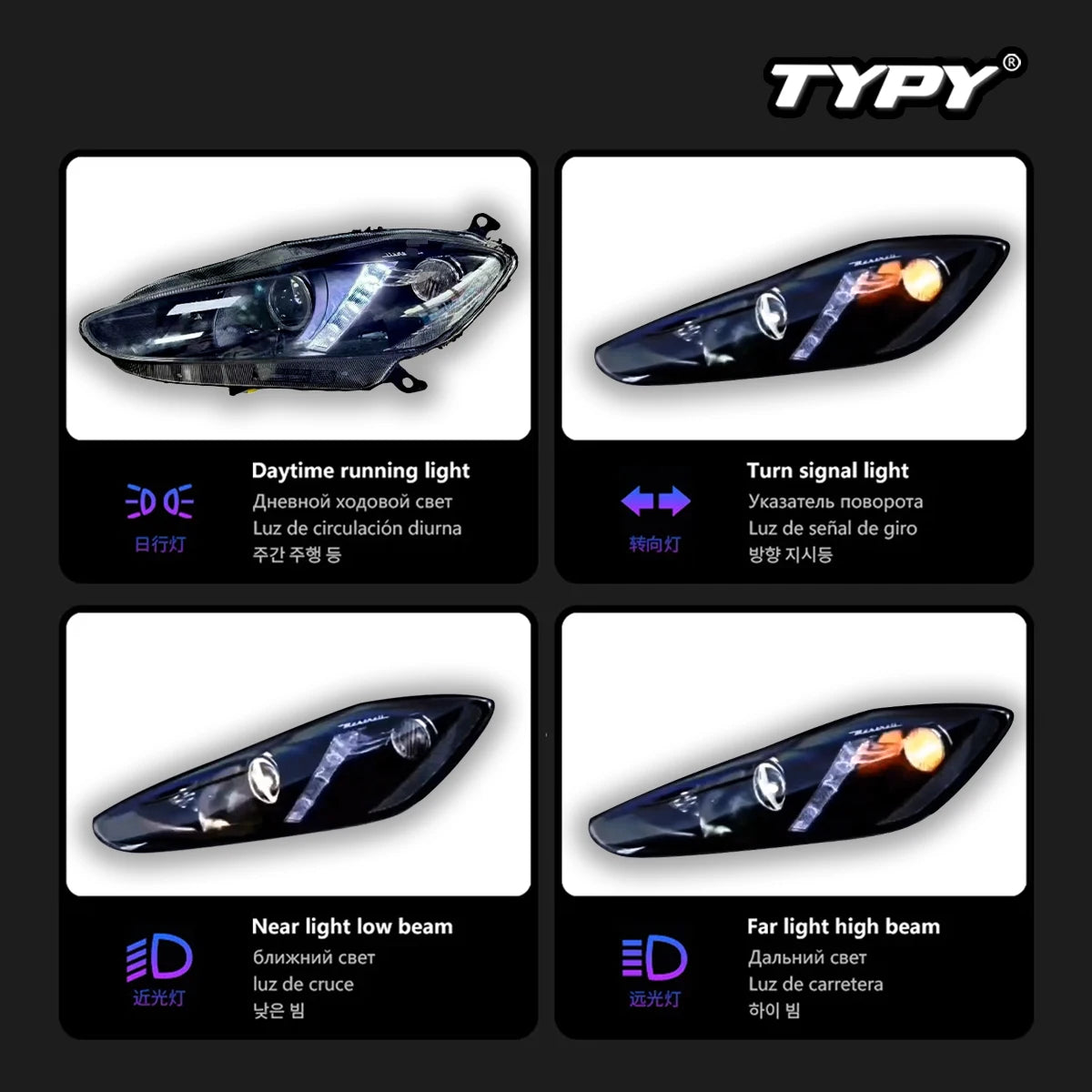 For Maserati Gt Headlight 2007-2020 LED Typy Projetor Head