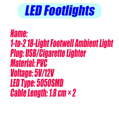 SEAT Ambient Footwell Lighting Interior 5050 Smd Leds