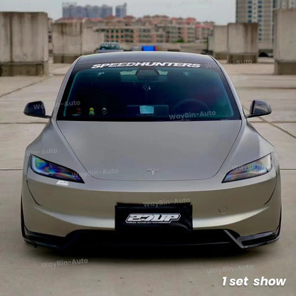 For Tesla Model 3 Highland 2024 2PCS Set Decals Headlight Strips