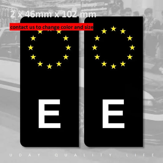 Spain E Number Plate Eu Vri Code Sticker Vinyl