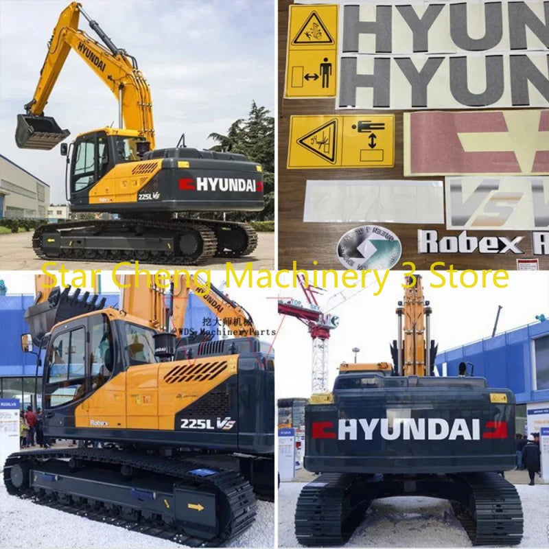 For Hyundais 60 75 110 130 Set Excavator Decal Stickers 150 215