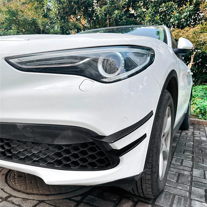 For Alfa Romeo Stelvio 2017+ Glossy Front Bumper Spoiler