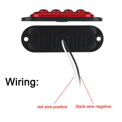 4LED Side Truck Trailer Beacon Warning Dc 12V 24V