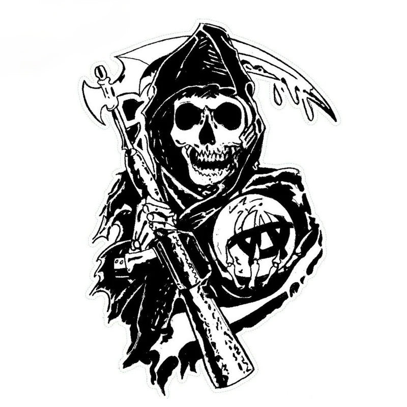 Z144 13CM 17CM Sticker Sons Anarchy Anime Decal Decor