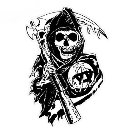 Z144 13CM 17CM Sticker Sons Anarchy Anime Decal Decor