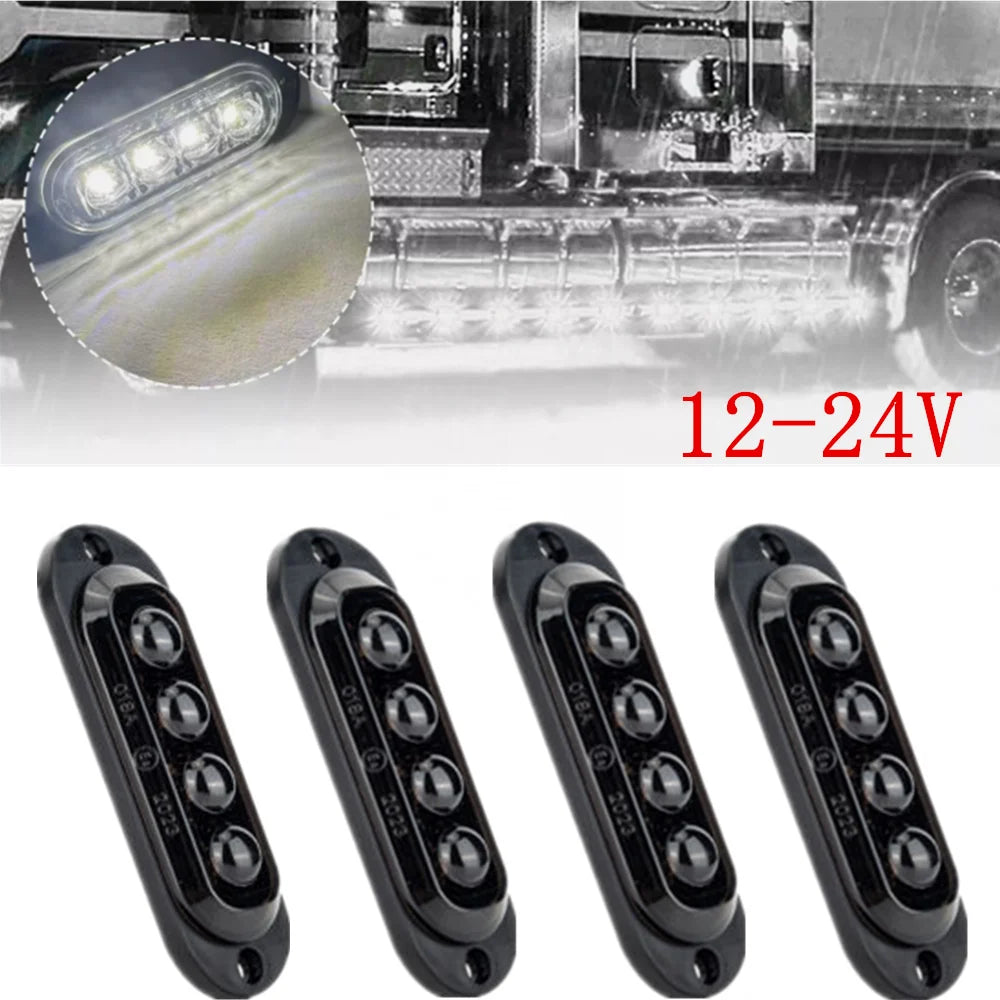 For Trailer Caravan Side Clearance Marker 4PCS Side Marker 12V