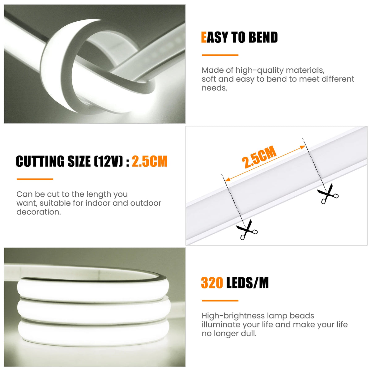 Dc 5V Cob Neon On Off Switch 1.5meter USB