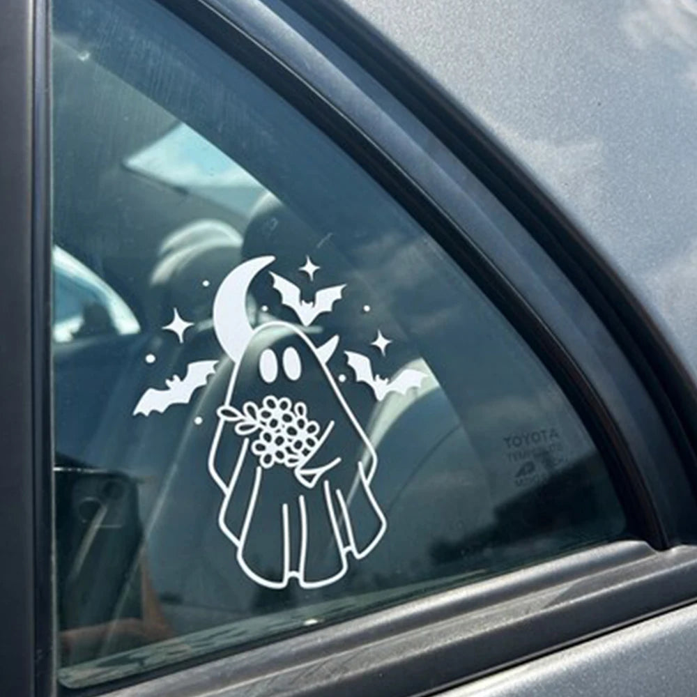 Cute Ghost Bat Sticker External Rear Windshield Window Anime