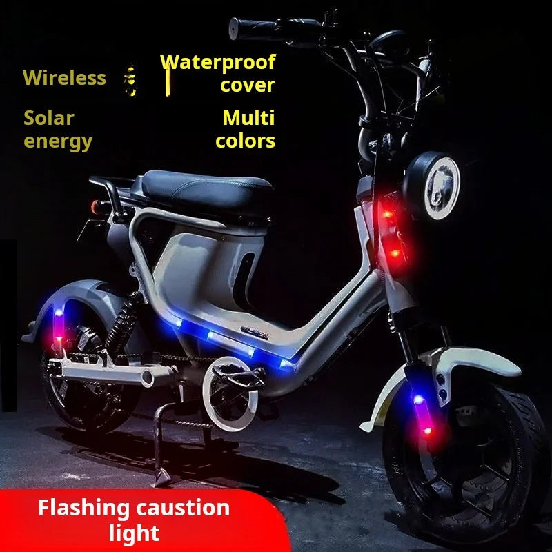 Solar Charging Riding Night anti-rear-end Motorcycle Electric