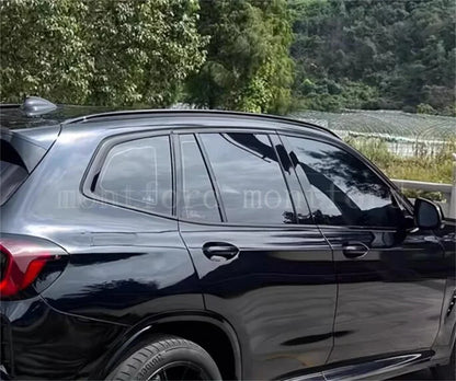 For BMW X3 F25 G01 2011-2024 Black Steel Window Molding Frame