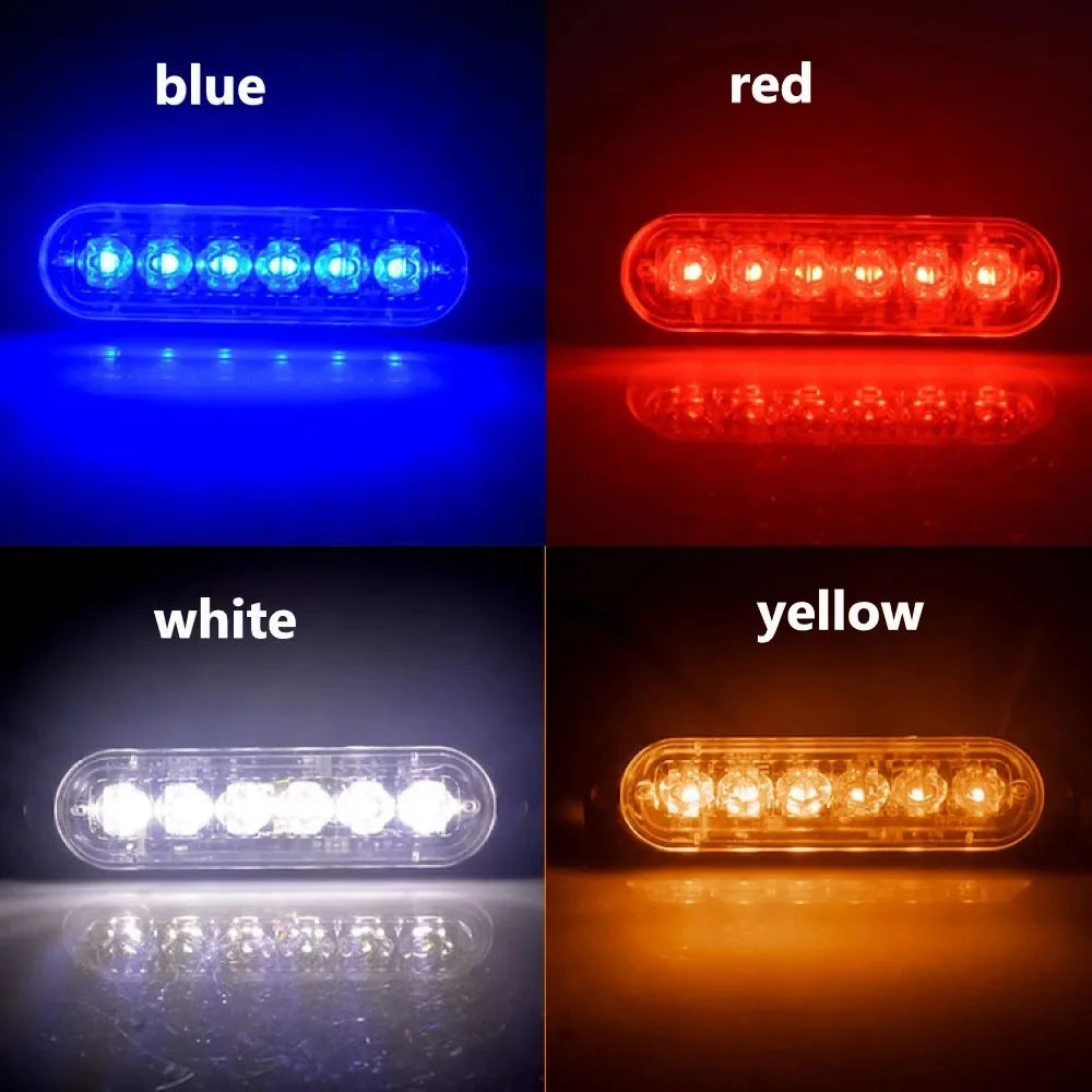 Strobe Warning 12V 24V Grille Flashing Bar Beacon Amber