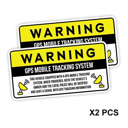 Warning Gps Alarm System Sticker On Vinyl Decal Waterproof