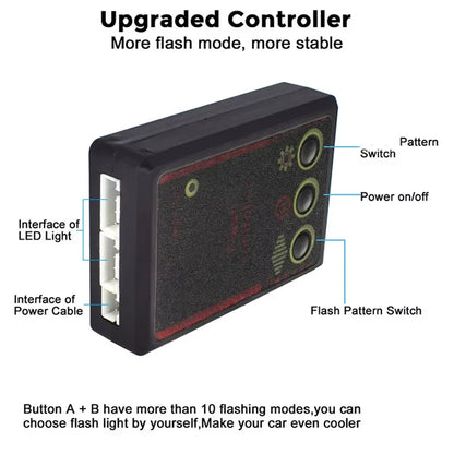 In Red Blue Emergency 12LED Signal 12V Wireless Remote