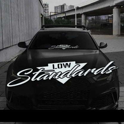 1PCS Lowstandards Front Windshield Waterproof Sticker Vinyl