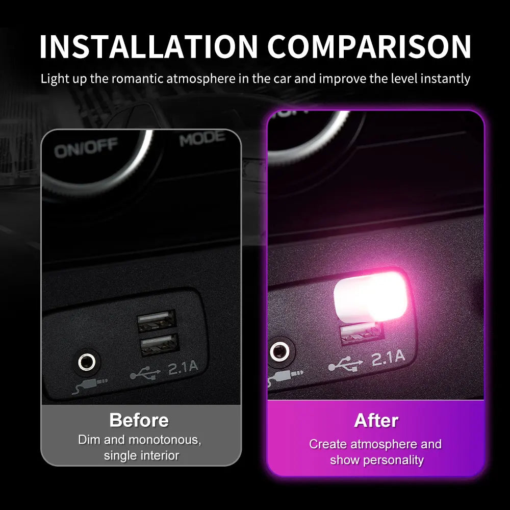 MINI USB Plug Atmosphere Emergency Lighting Mobile Power Interior