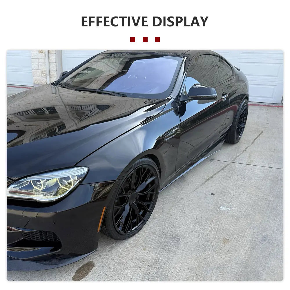 For BMW 6 Series F06 M Carbon Fiber Side Skirts Extensions Lip