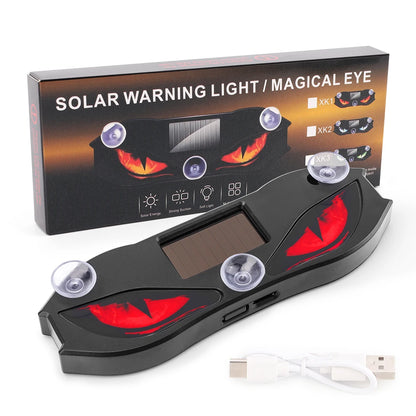 Cool Devil Eyes Warning Lighting Ambient Solar type-c Charging