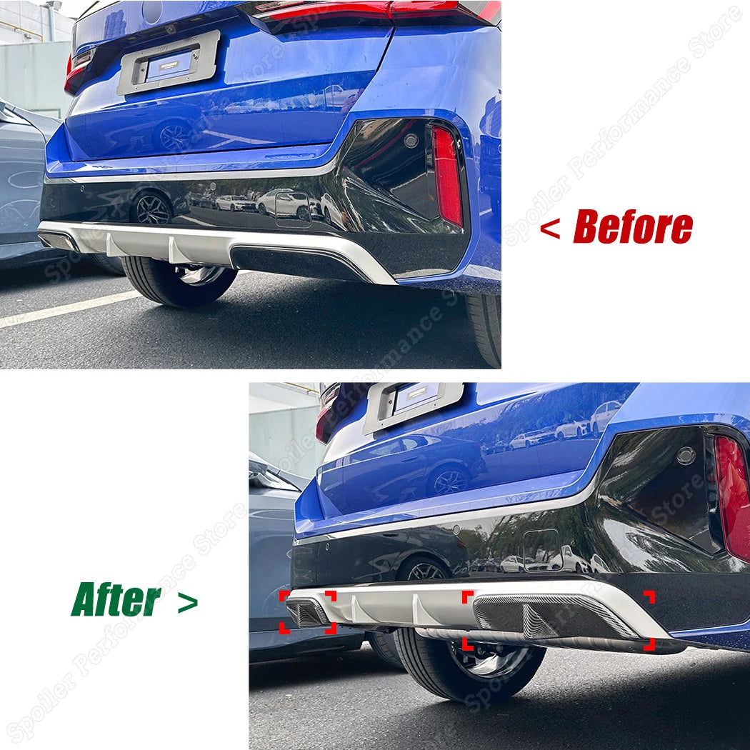 For BMW X1 U11 2023-2024+ M Sport Rear Bumper Spoiler Diffuser