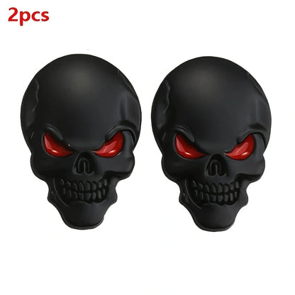 2PCS Skull Pirate Skeleton Buccaneer Head 3D Metal Body