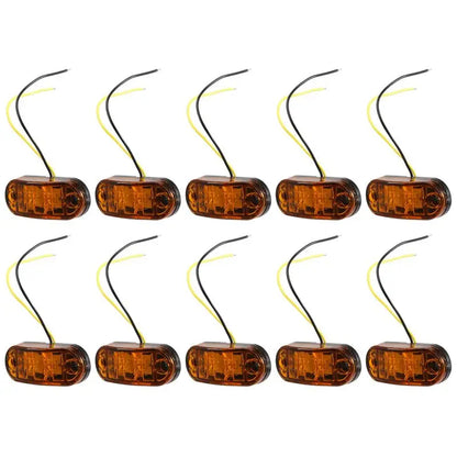 t-top-rated-10pcs Amber Oval Clearance Trailer Truck Side Marker