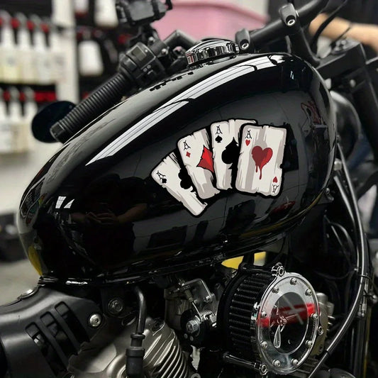 Poker Spades A Pattern Motorcycle Decals Motocross Fuel Tank