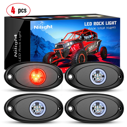 Nilight Rock 6PCS Underglow Wheel Well Pods Waterproof Exterior