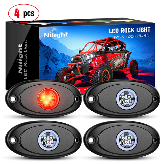 Nilight Rock 6PCS Underglow Wheel Well Pods Waterproof Exterior