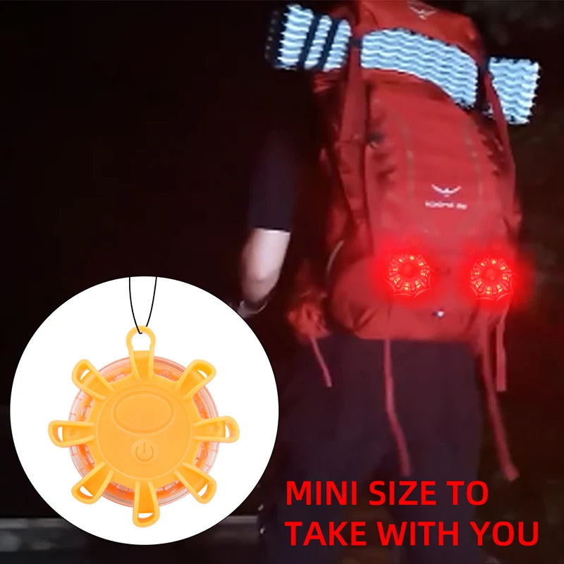1PCS 8LED Flares Emergency Roadside Safety Beacon Disc Flashing