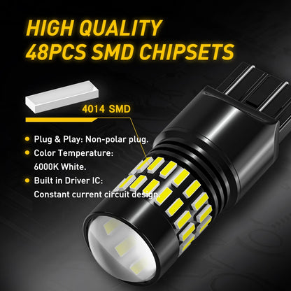 Auxito 2PCS T20 Spotlight 7443 Bulb Canbus No Error