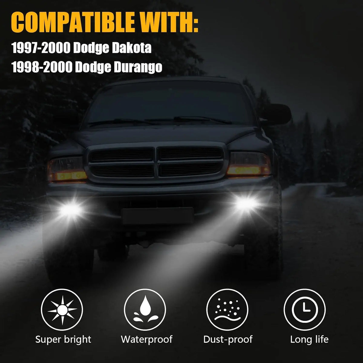 For Dodge Dakota 1997-2000 Daytime Running Fog 1998-2000 Durango