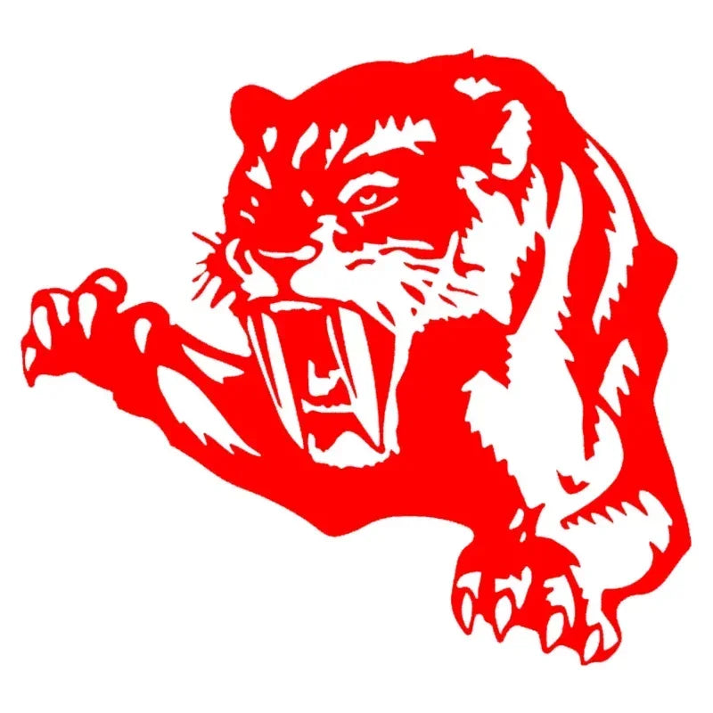Sticker Various Sizes Vinyl saber-toothed Tiger Waterproof