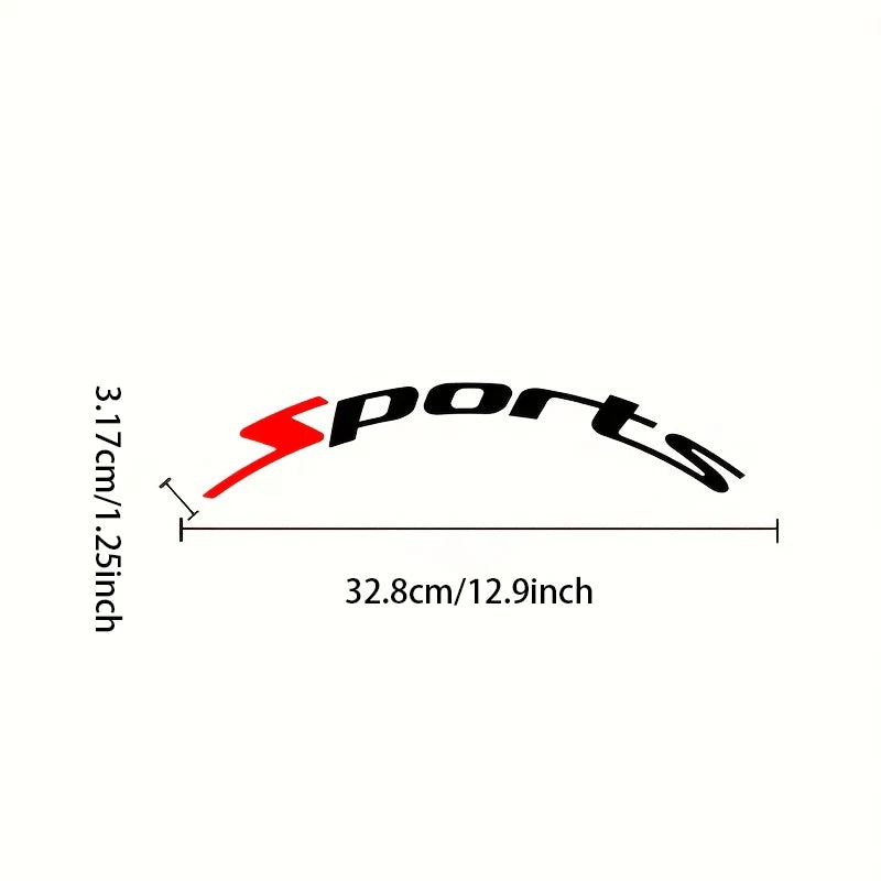 Letter Tire Sticker Pvc Waterproof self-adhesive Decal No Glue
