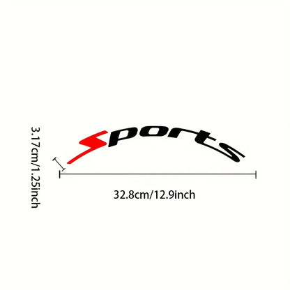 Letter Tire Sticker Pvc Waterproof self-adhesive Decal No Glue