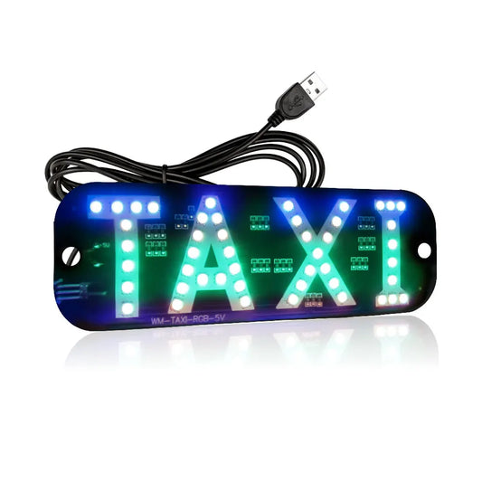 1SET RGB Sign Decor Colorful Taxi Flashing Hook On