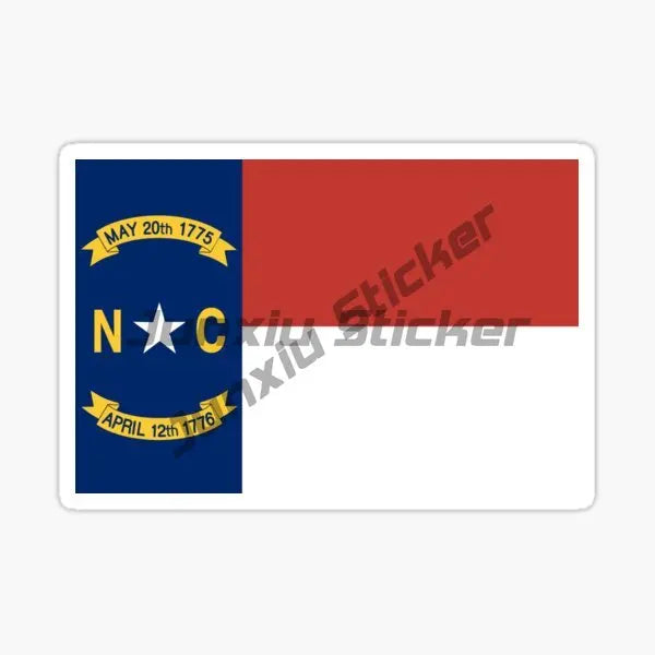 North Carolina State Flag Sticker Motorcycle Bumper Laptop Truck